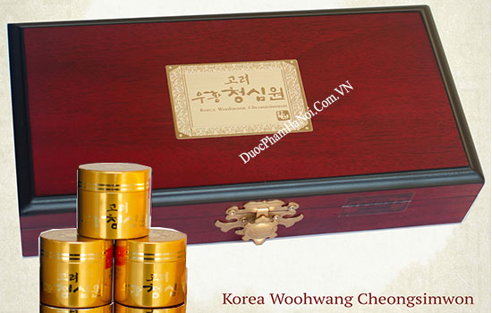 Ngưu Hoàng Thanh Tâm Korea Woohwang Cheongsimwon Hộp Gỗ