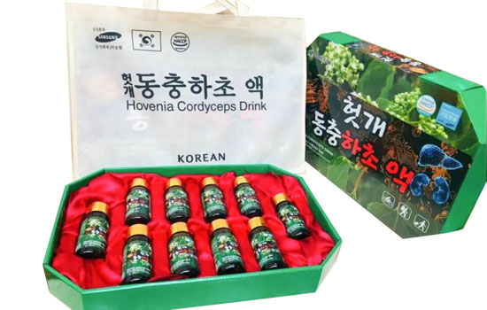 Nước Bổ Gan Đông Trùng Hạ Thảo Well Bio Hàn Quốc Hộp 10 Chai